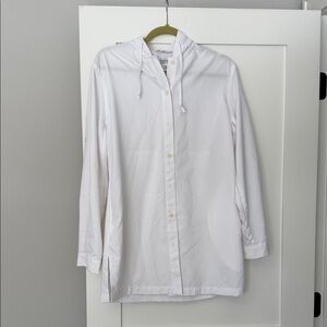 Coolibar White UPF 50+ Hooded Shirt